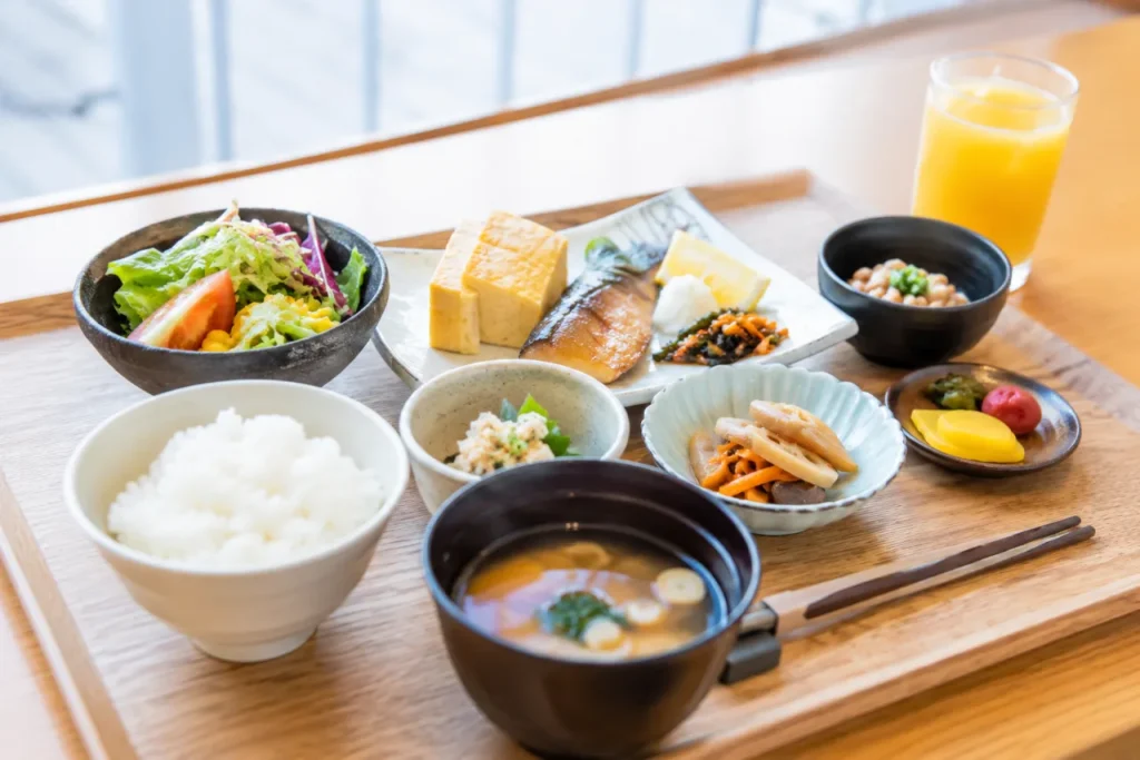 アマネクイン別府の軽めで食べやすい和朝食をイメージした画像