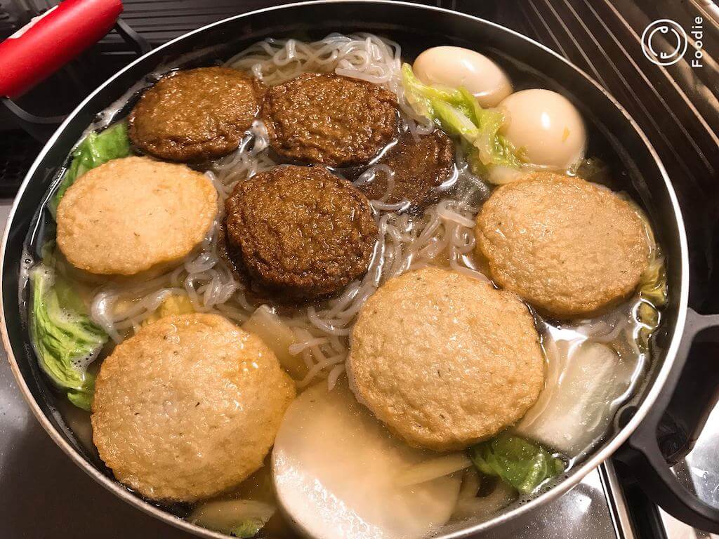 地元野菜と魚のすり身を使った、やさしい味のおでん（さいきりーふ）