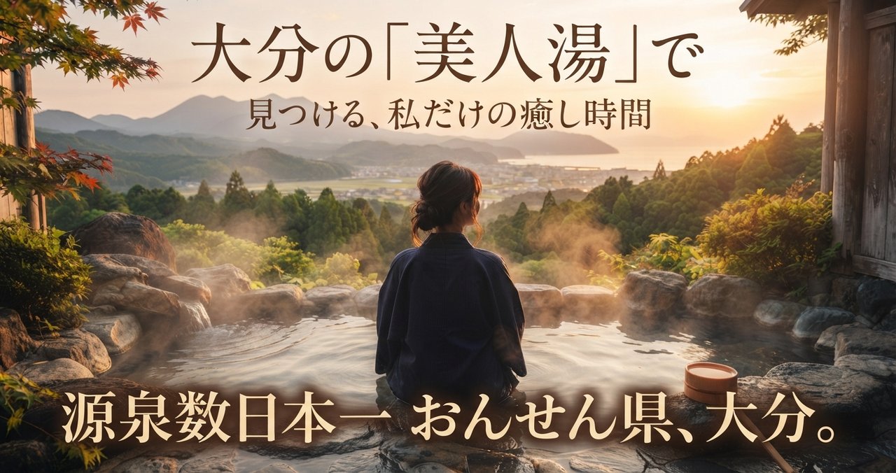 大分の美人湯を楽しむ温泉風景