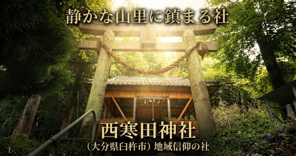 臼杵市の山里に鎮座する西寒田神社